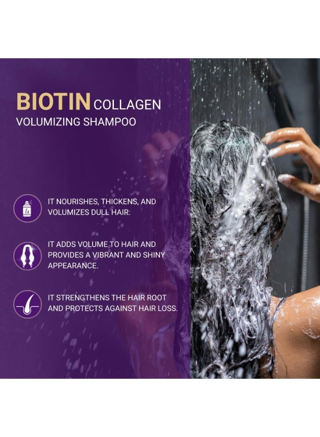 بيوكسين شامبو BIOXCIN بالكولاجين والبيوتين لتكثيف الشعر (300 مل + 100 مل) للشعر الخفيف والضعيف، خالٍ من الكبريتات - Image 3